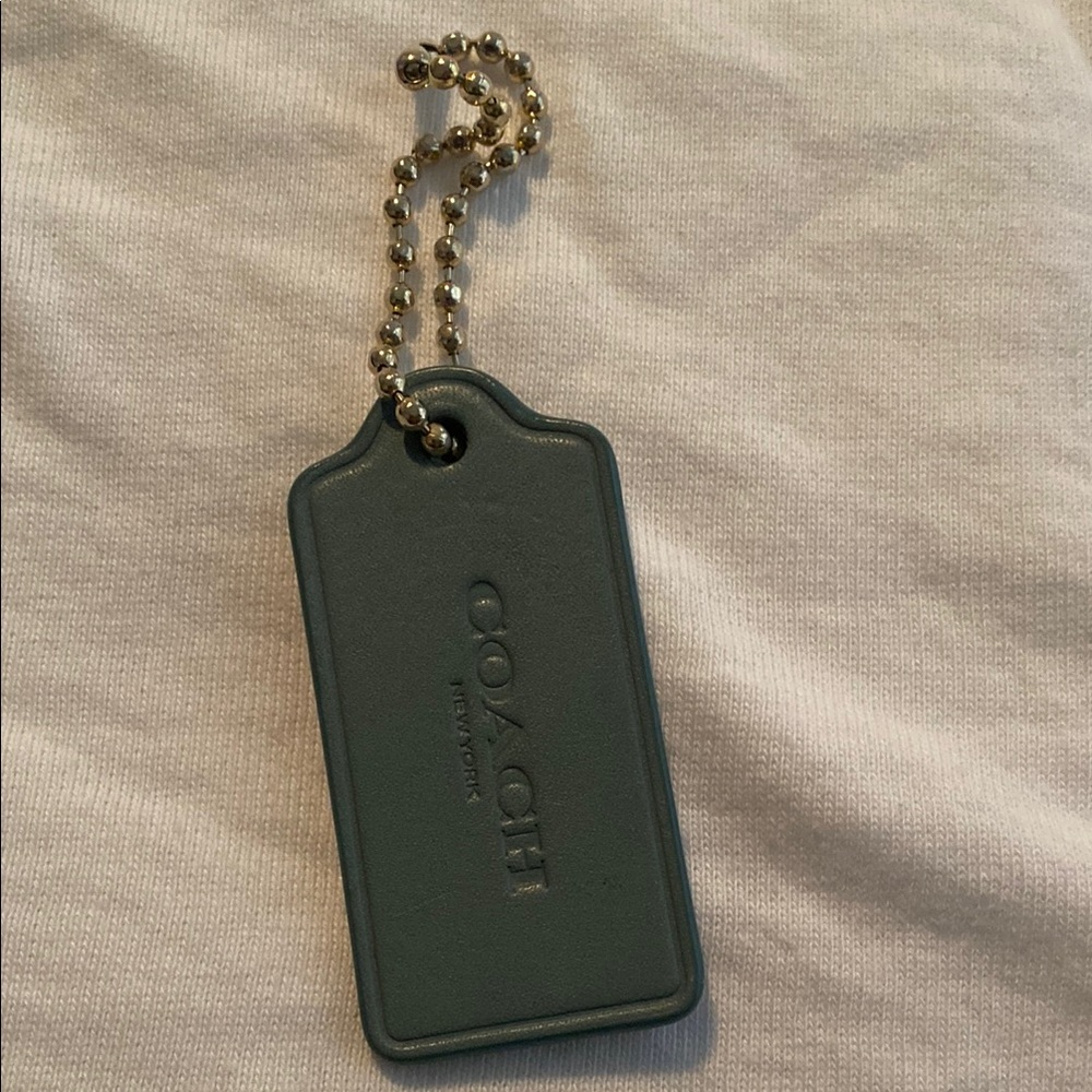 Coach Marine Blue Leather Key & Card Holder